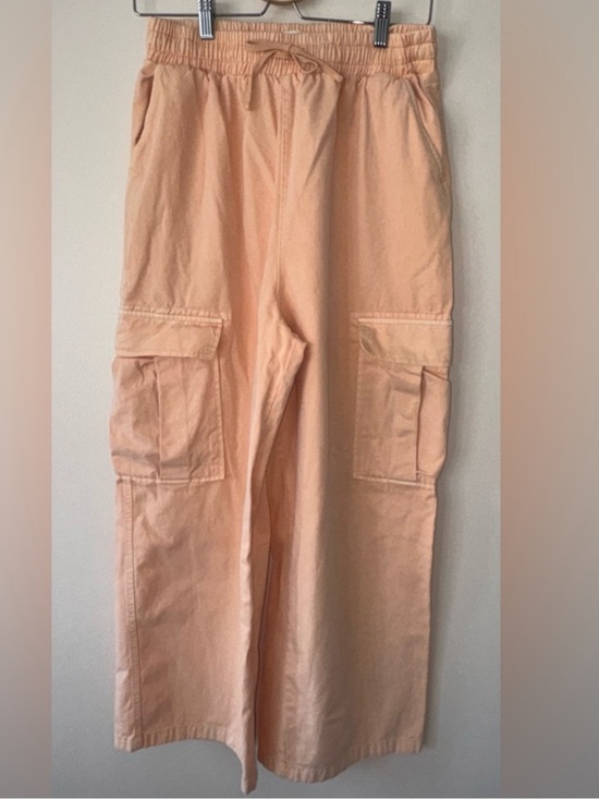 Urban Outfitters Pants - Urban Outfitters Peach Wide Leg High Waist Cargo Pants